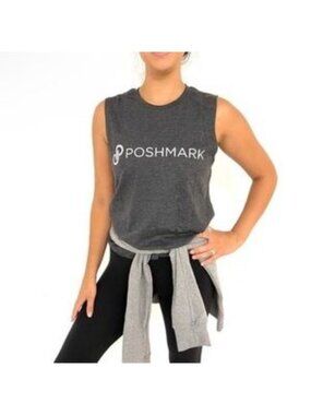 Poshmark Heather Gray Sleeveless Tank Top Bella+Canvas Size L